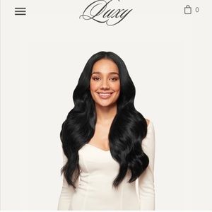 Luxy hair extensions jet black 20 inches 220 grams